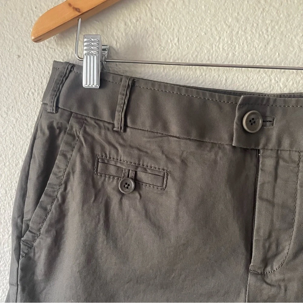 Vintage y2k Banana Republic Stretch Martin Fit Short Shorts Women’s 8 Gray Moto - Picture 4 of 13